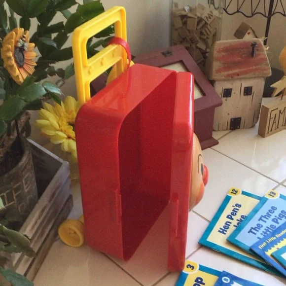 Red Rolling Suitcase with 9 Scholastic Books - Picture 3 of 7